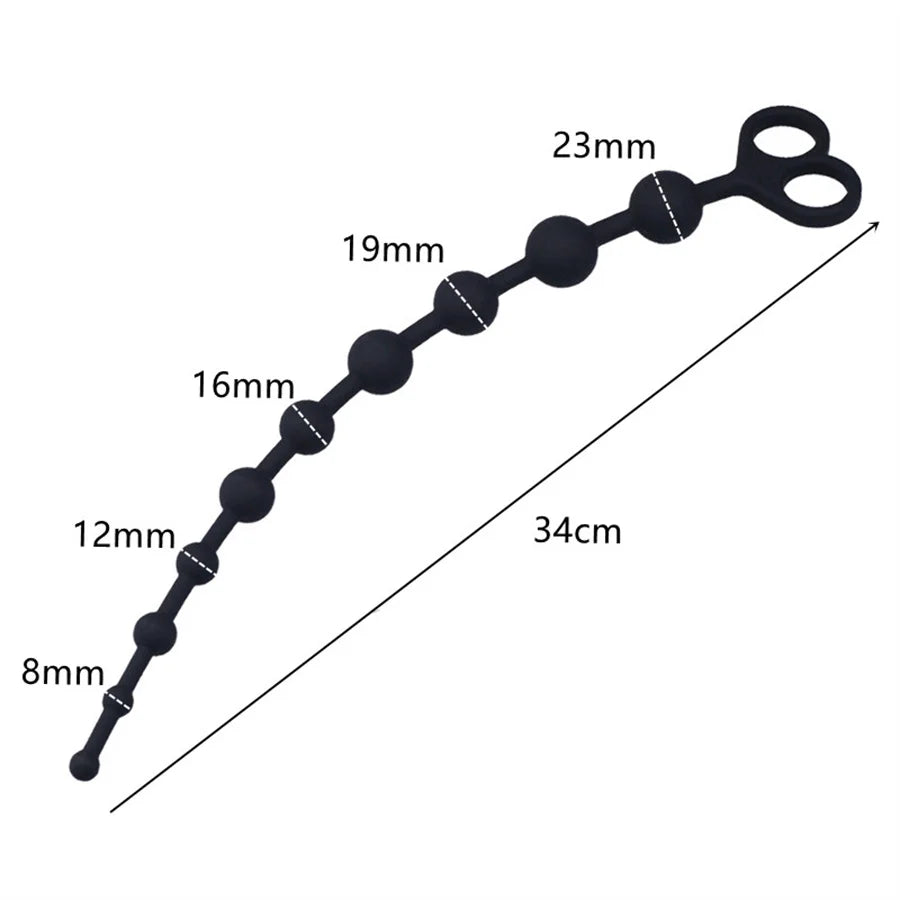 Silicone Beginner Anal Bead & Plug Trainer