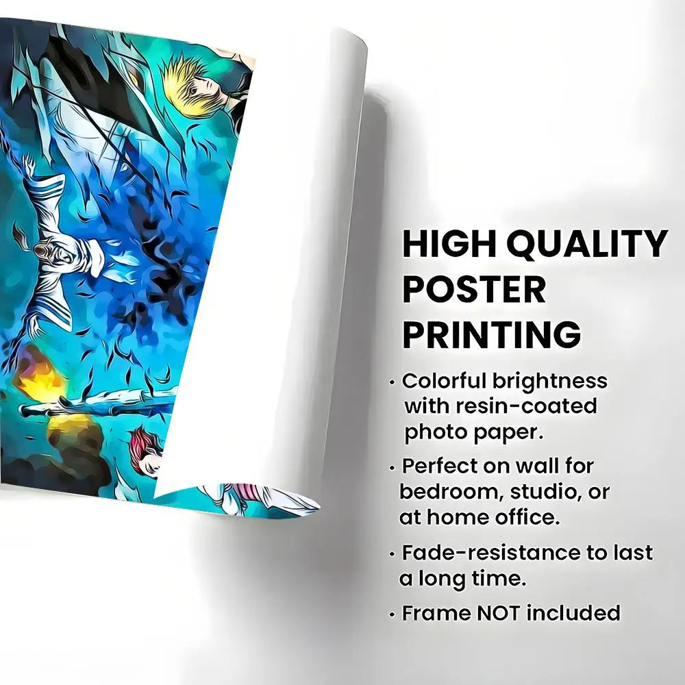 Anime H-Hunter x H-Hunter Poster HD Art Decorative Wall Art Waterproof Home Décor for Living Room Bedroom Café Stylish Gift