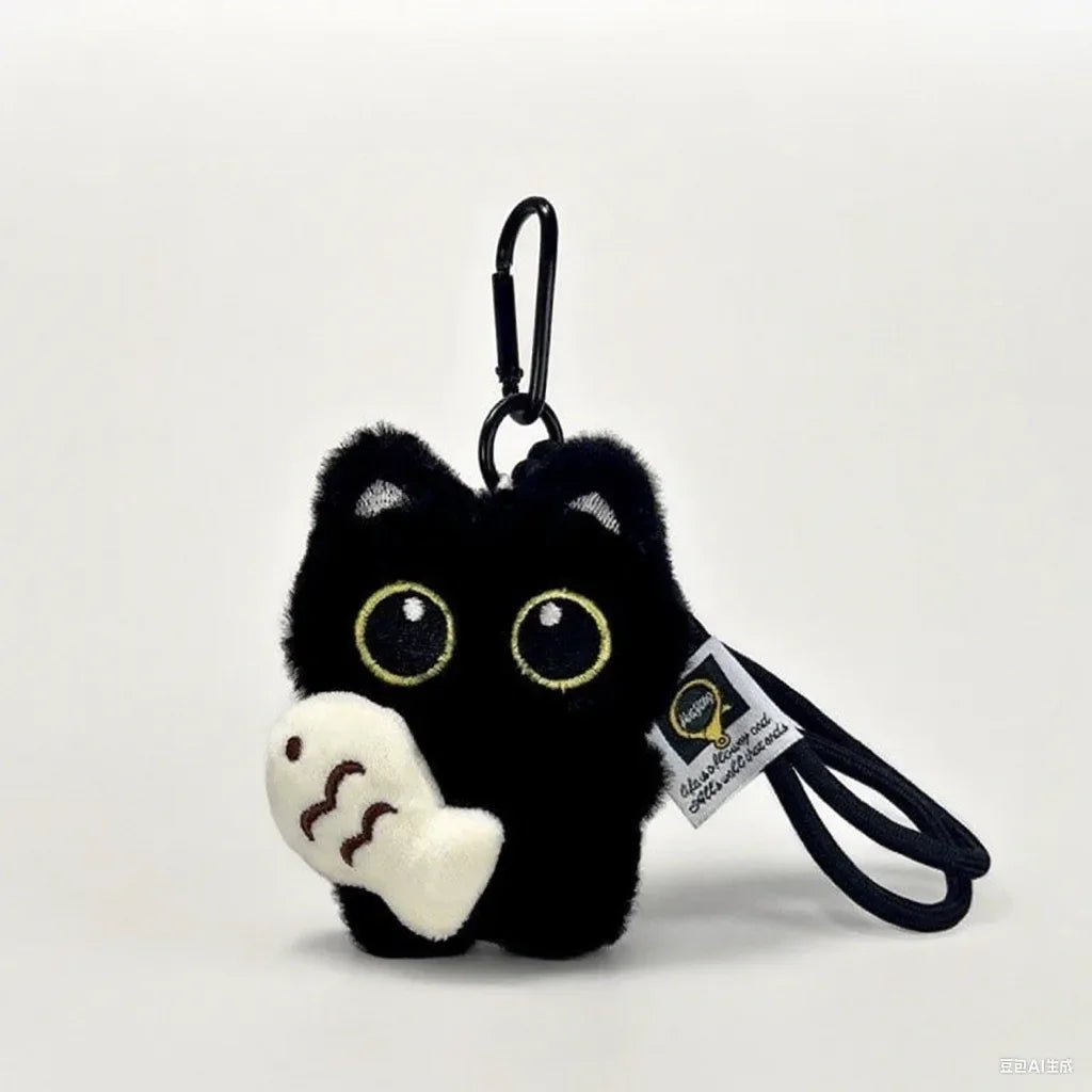 Black Cat Plush Keychain & Bag Charm