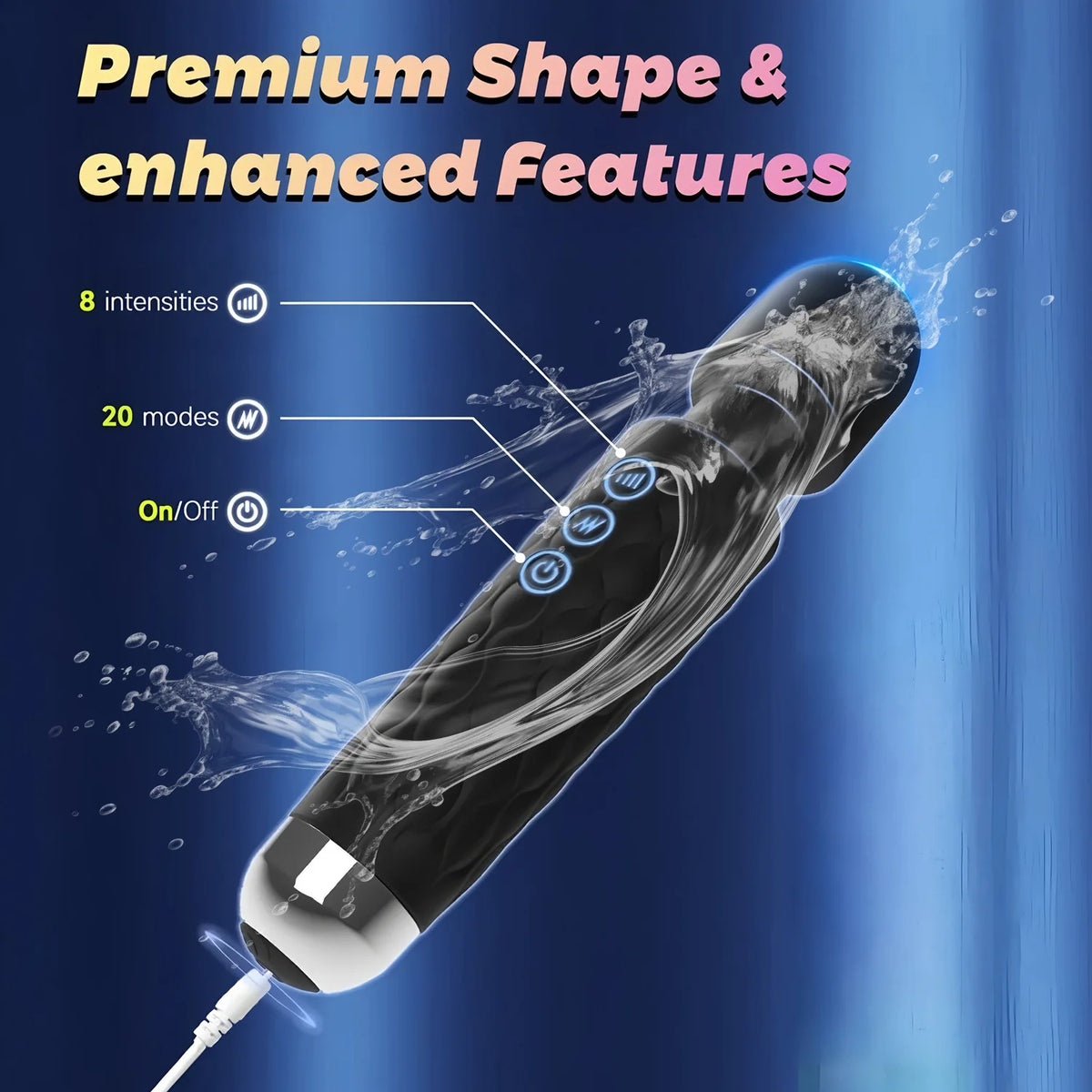 Waterproof Multi-Speed Magic Wand Massager