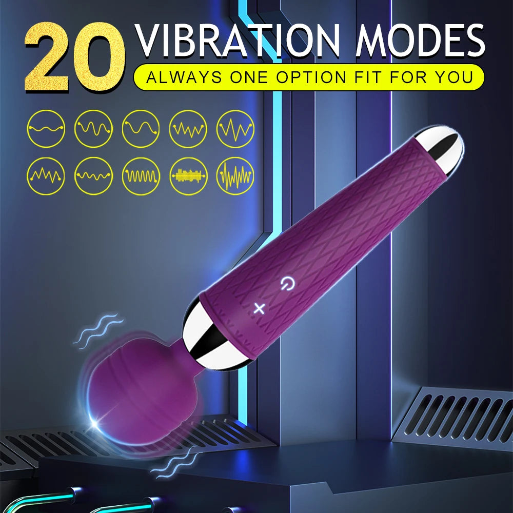USB-Rechargeable Magic Wand Vibrator