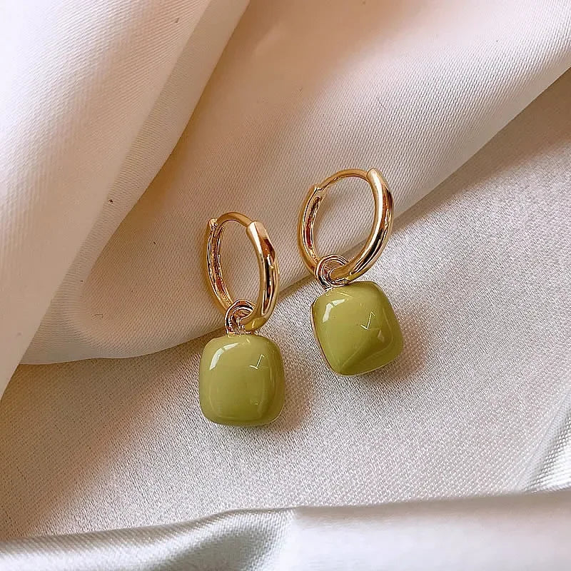 Heart & Square Geometric Drop Earrings