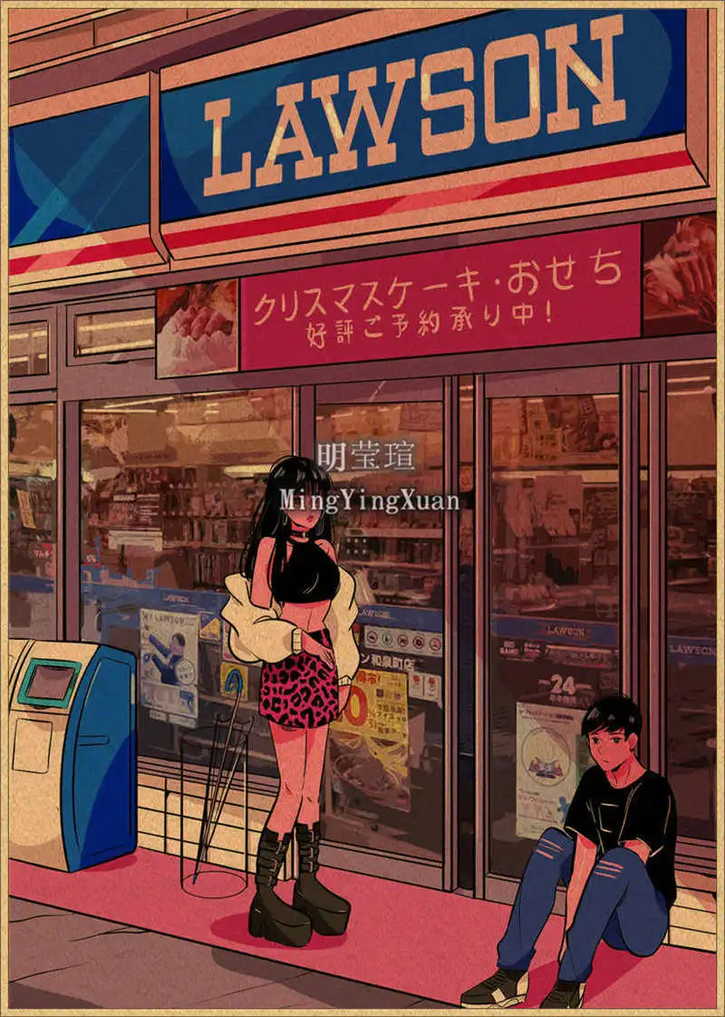 Japanese Anime 4K-Style Decorative Wall Poster