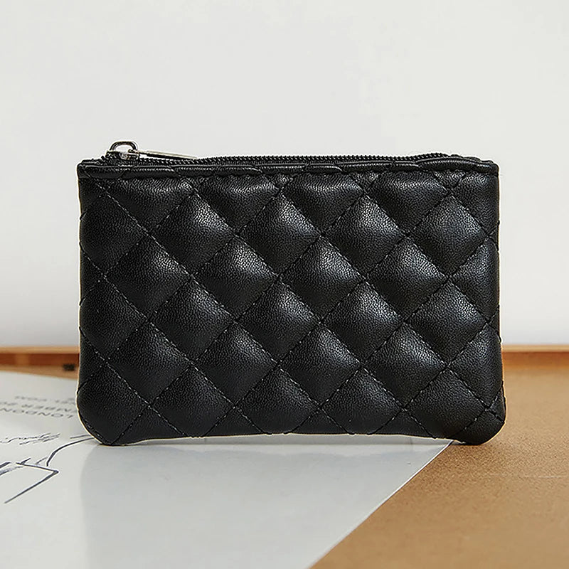 Women's Plaid PU Leather Mini Coin Purse