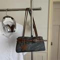 Vintage Tie-Dye Baguette Shoulder Bag