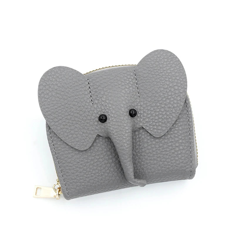 Women's Baby Elephant PU Leather Card Holder Purse
