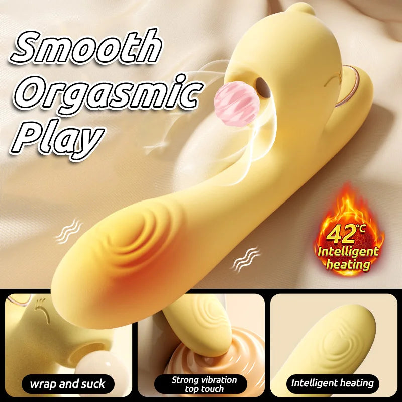 Rabbit Vibrator with Clitoral Suction