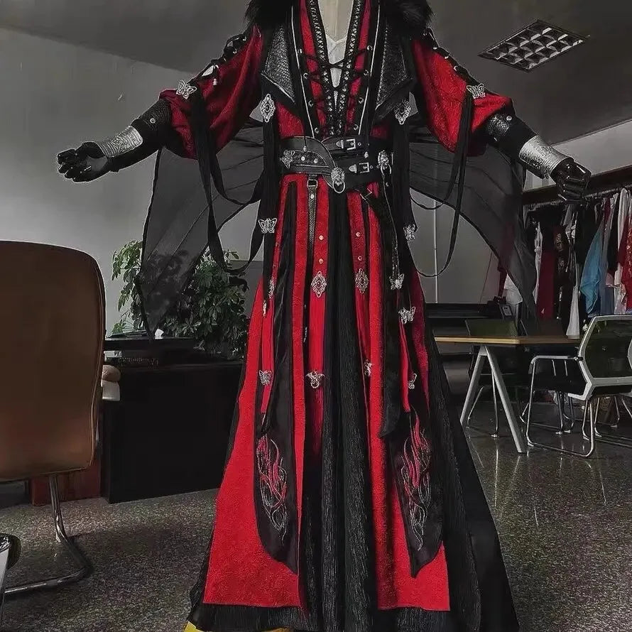 Chinese TV Series TGCF Tian Guan Ci Fu Xie Lian Hua Cheng Cosplay Costume Hua Cheng Cos Dress Hanfu Full Set Anime Clothes