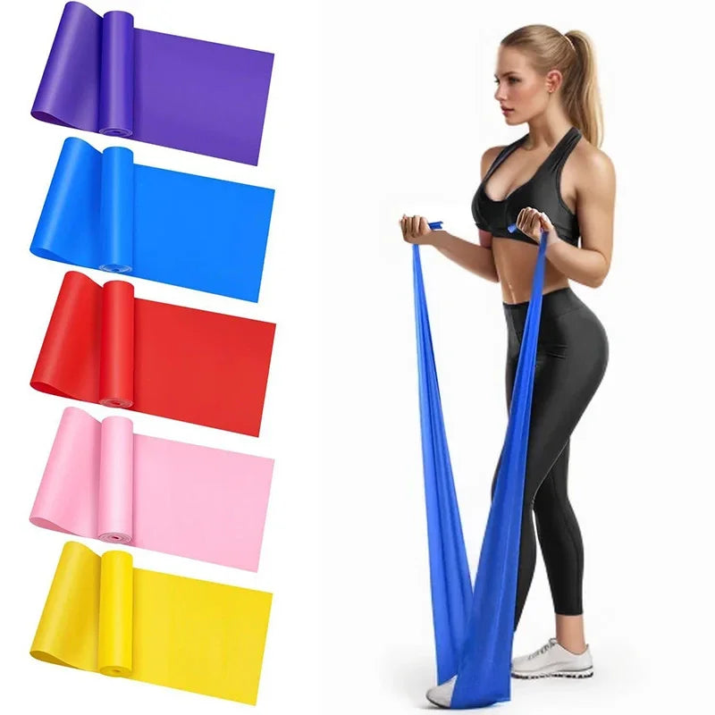 Elastic Yoga Fitness Bands Yoga Pilates Resistance Bands for Men Women Home Work Out Band Yoga Flexibility Stretching Equipment