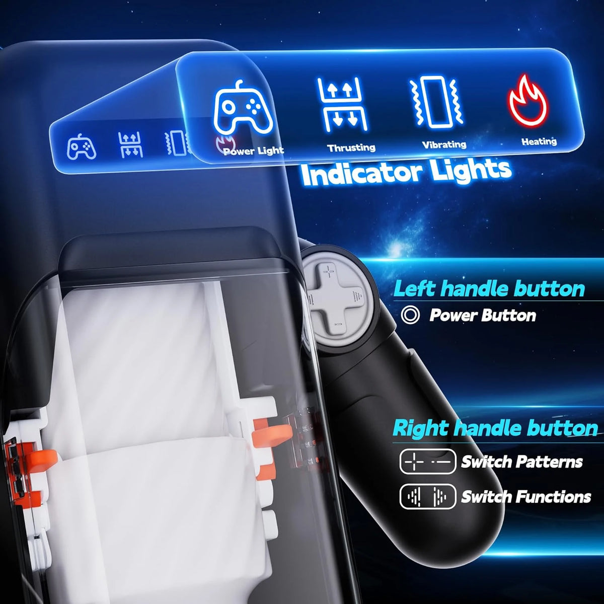 LCD Heated Thrusting Male Stroker