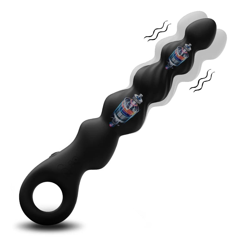 Vibrating Silicone Anal Bead Plug