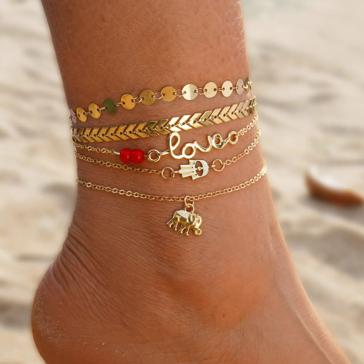 Women's 18K Gold-Plated Dainty Anklet
