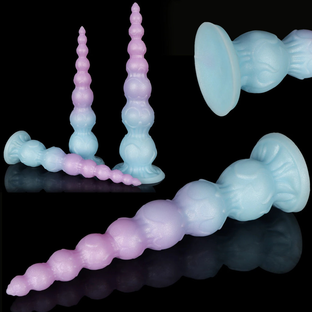 Long 8-Bead Flexible Silicone Anal Plug