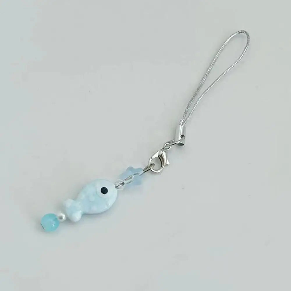 Y2K Fish Beaded Phone Charm