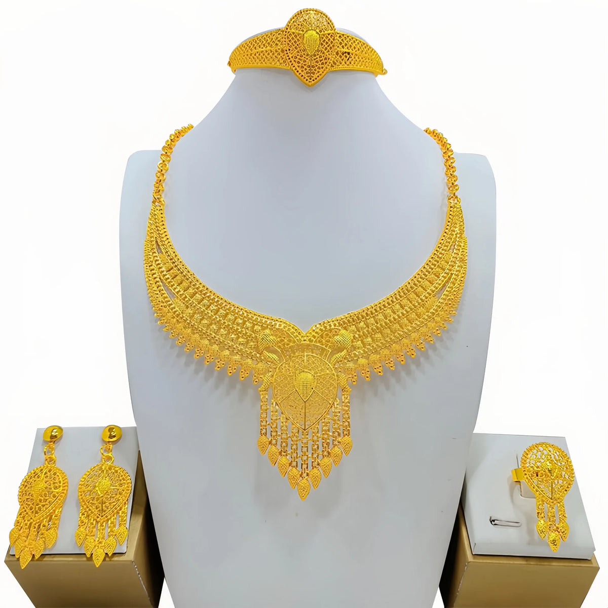 Bridal Alloy Jewelry Set – 4 Pieces