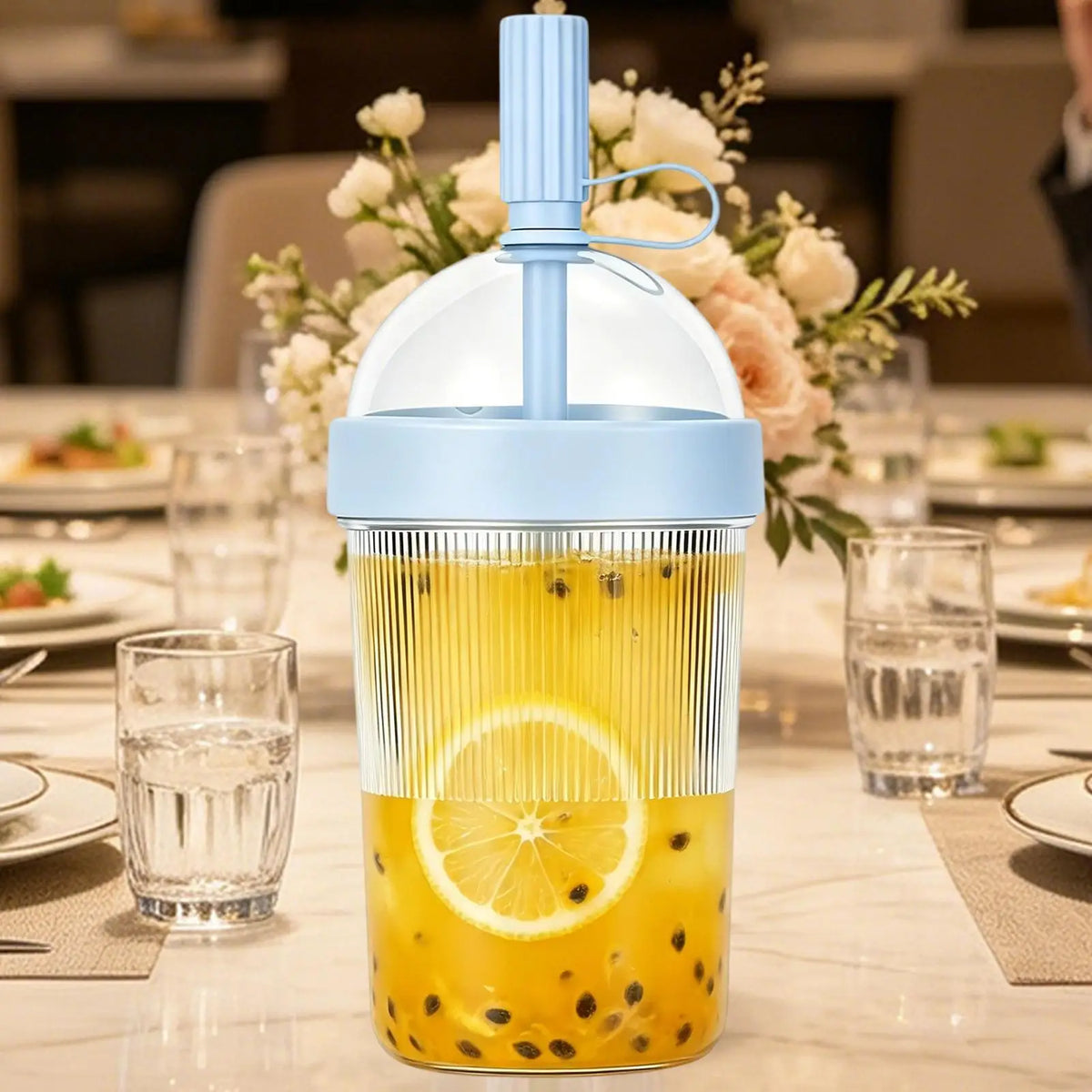 17 oz Reusable Coffee Tumbler with Lid & Straw