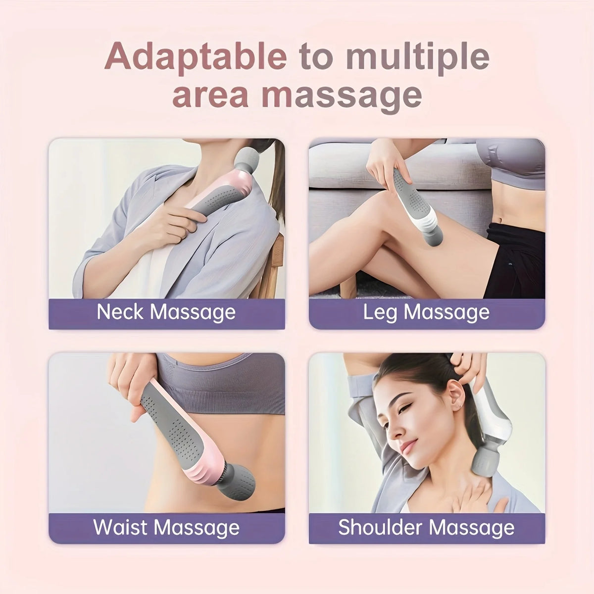USB-Rechargeable Multifunction Handheld Body Massager