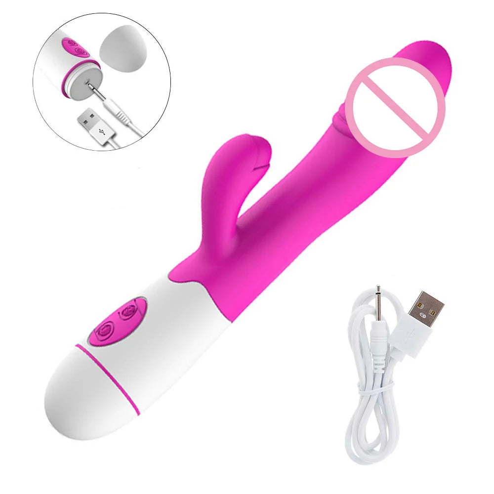 30-Speed Rechargeable Rabbit Vibrator