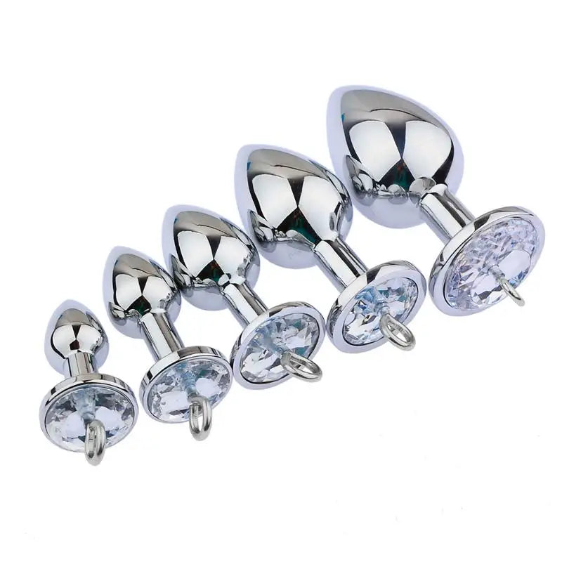 Stainless Steel Crystal Anal Plug – 5 Sizes