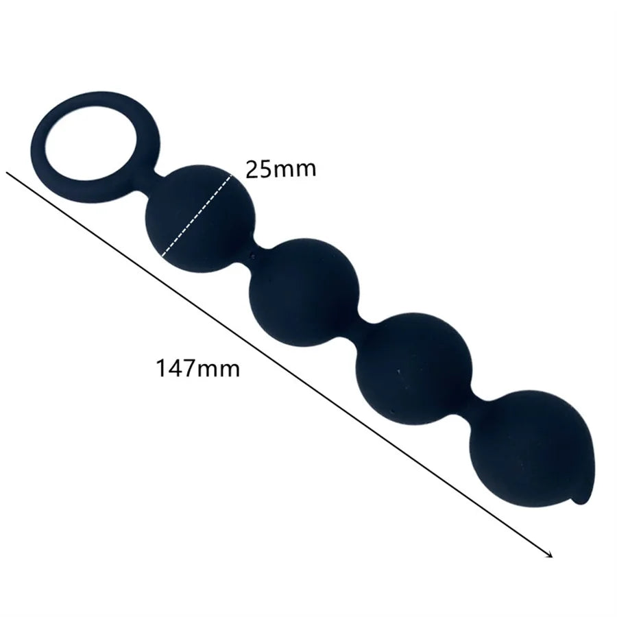 Silicone Beginner Anal Bead & Plug Trainer