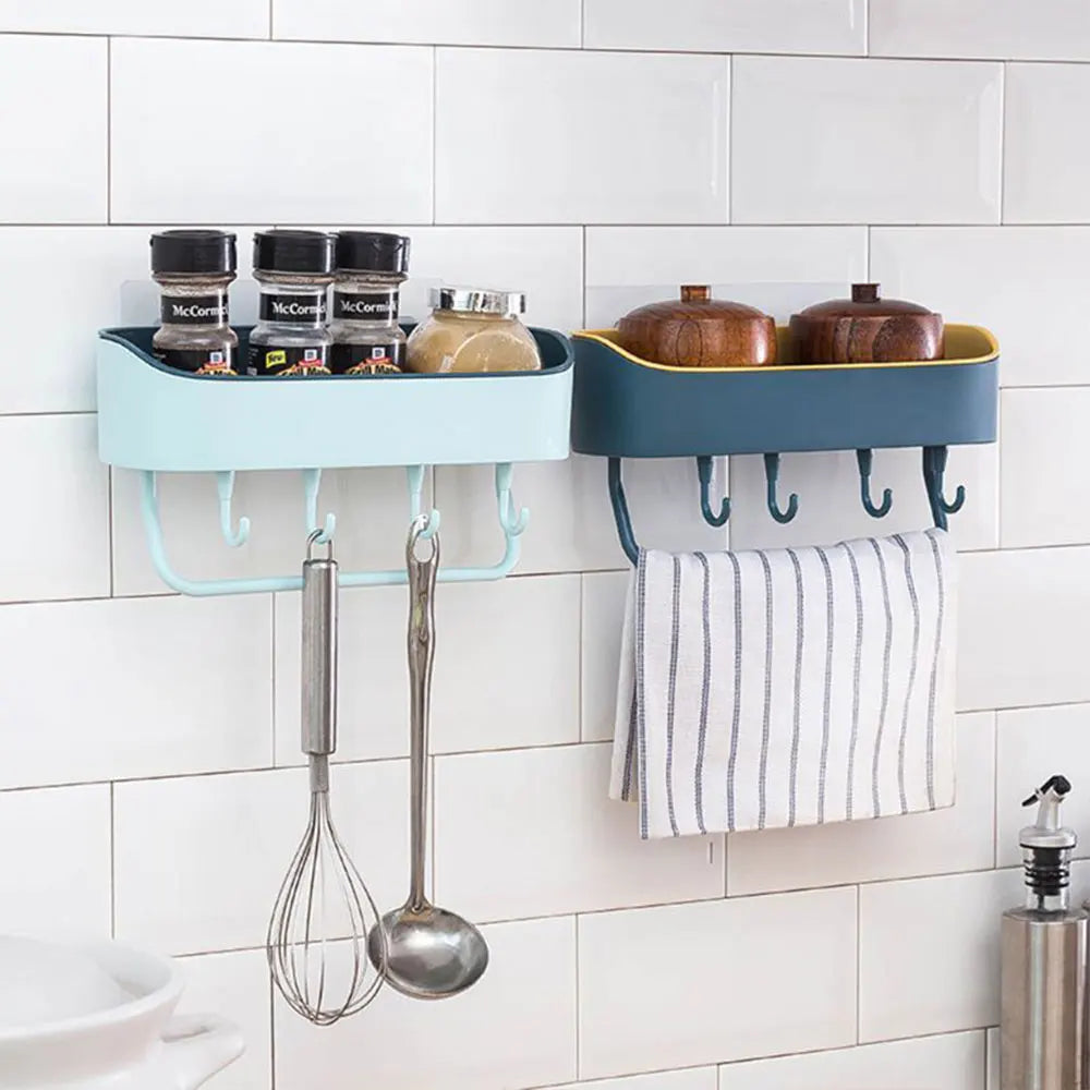 No-Drill Wall-Mounted Corner Shower Shelf