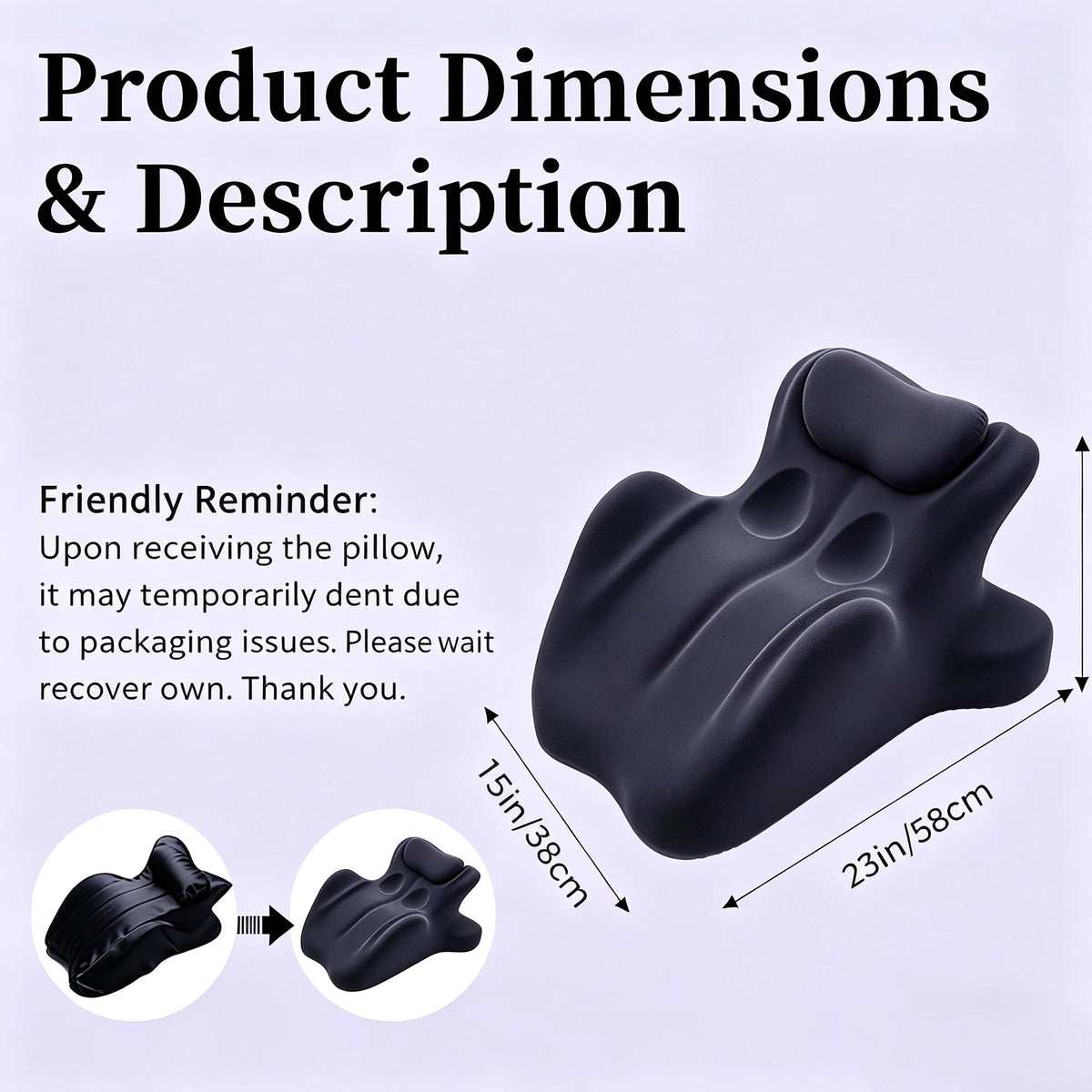 Multi-Angle Gray Couple Positioning Wedge Pillow