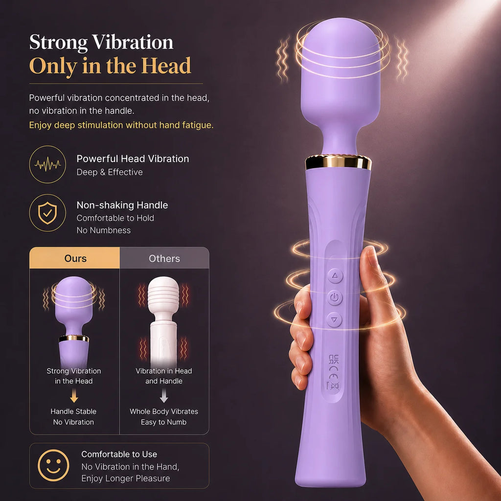 29cm Rechargeable Silicone Magic Wand Vibrator
