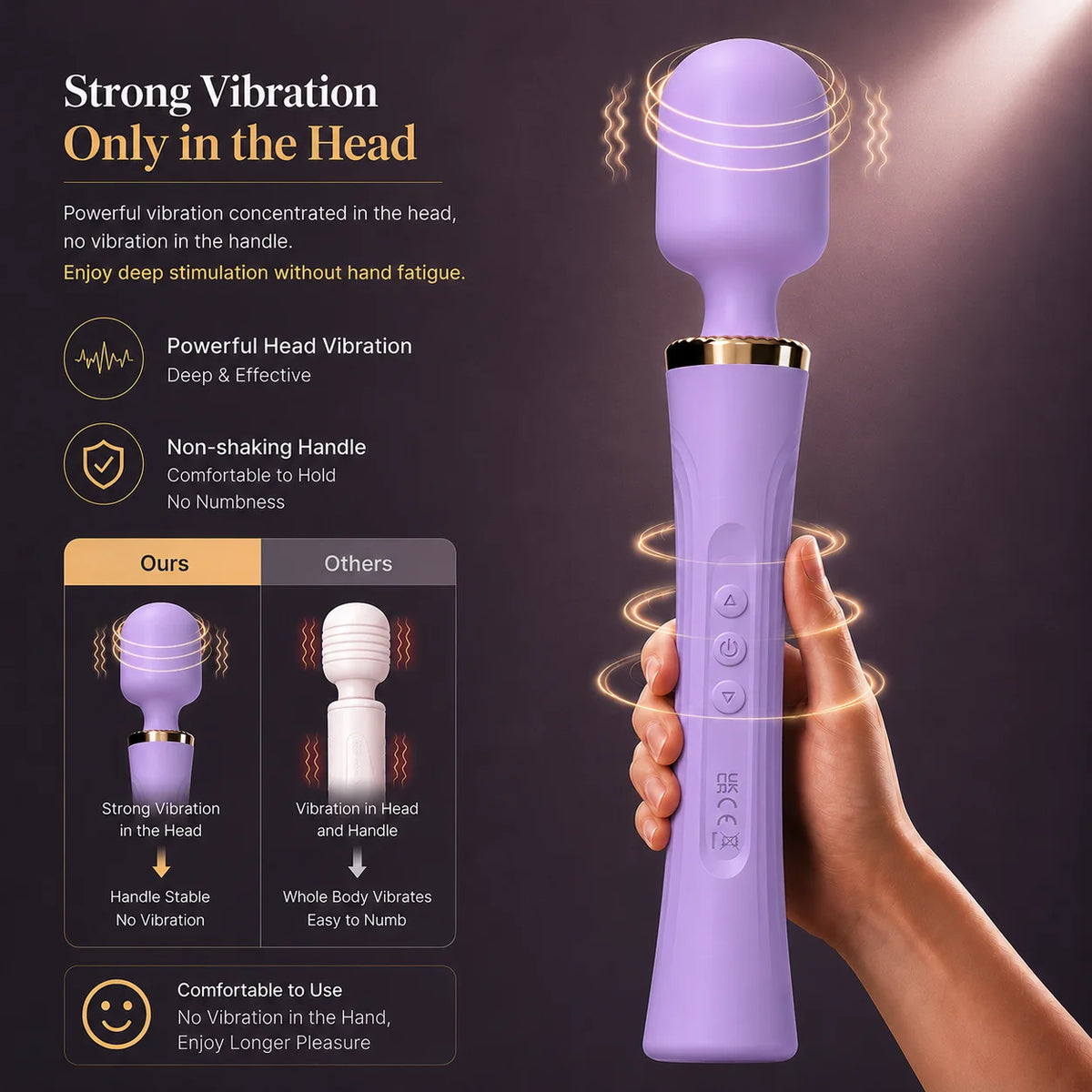 29cm Rechargeable Silicone Magic Wand Vibrator
