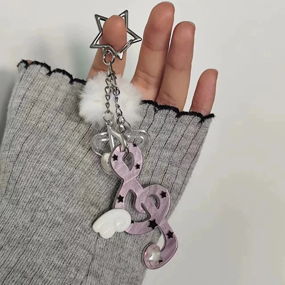 Musical Note & Heart Pendant Necklace