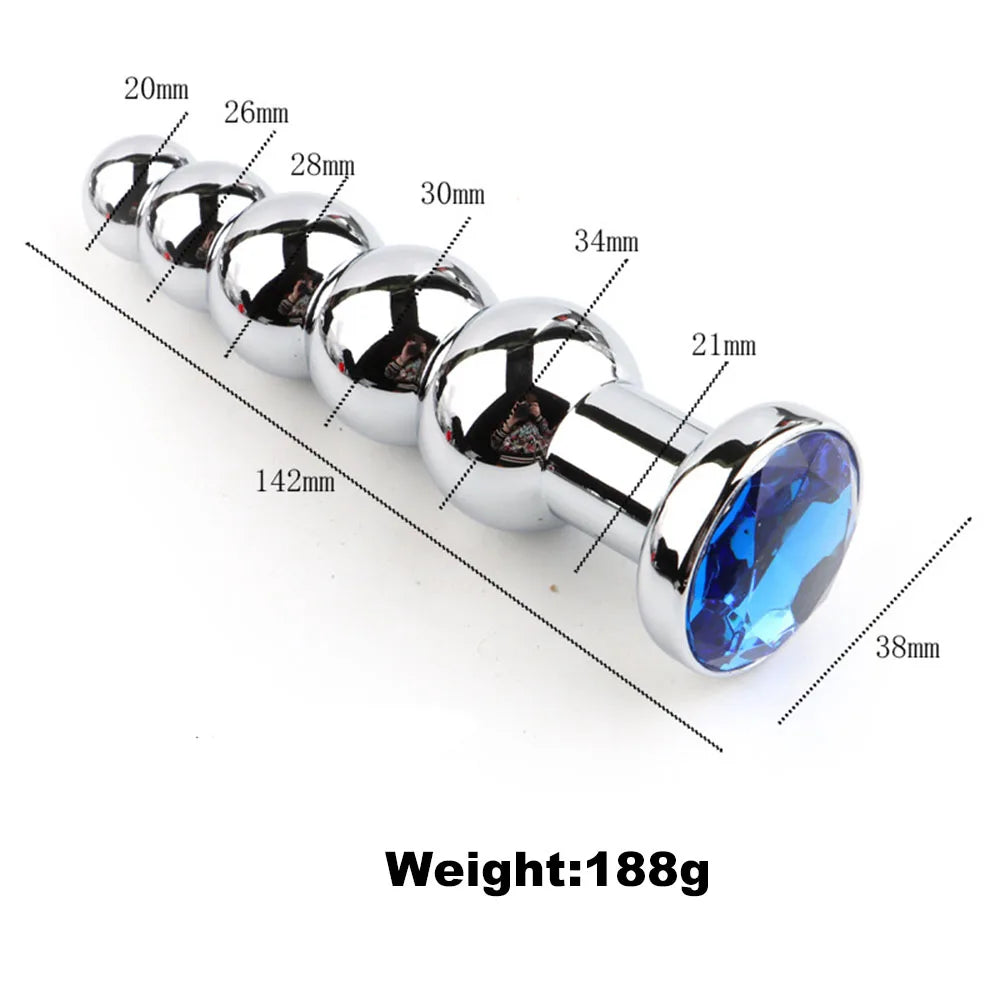 5-Ball Stainless Steel Beaded Anal Plug