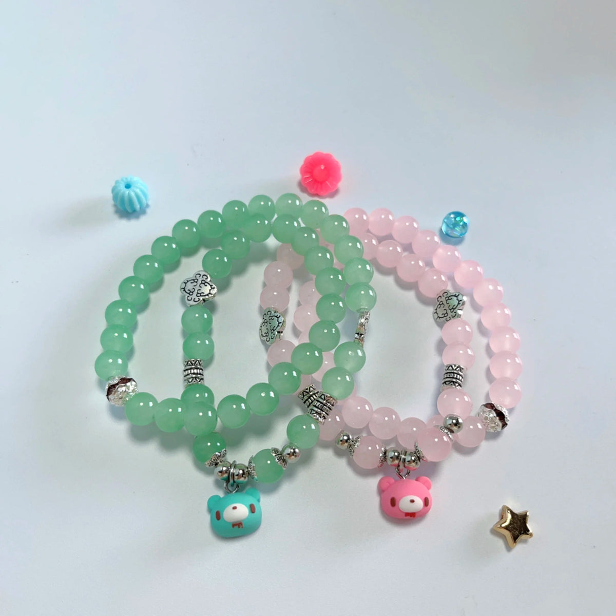 Kawaii Bear Beaded Friendship Bracelet