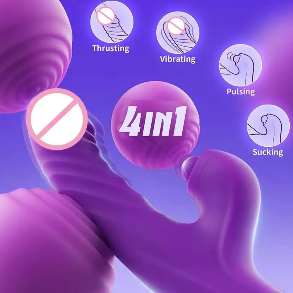 3-in-1 Rabbit Ear Suction Vibrator