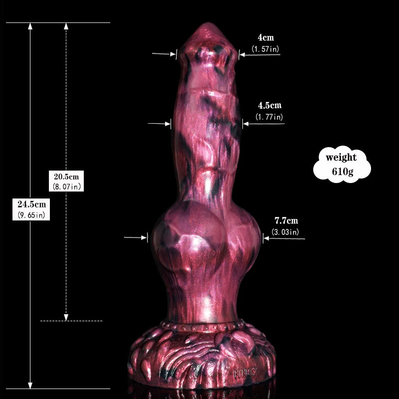 SHAZ 8.27-Inch Knotted Wolf-Style Dildo