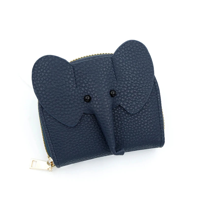 Women's Baby Elephant PU Leather Card Holder Purse