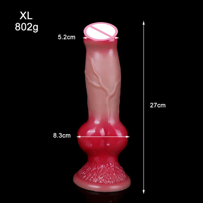 Silicone Animal-Style Dildo – Sizes S–XXL