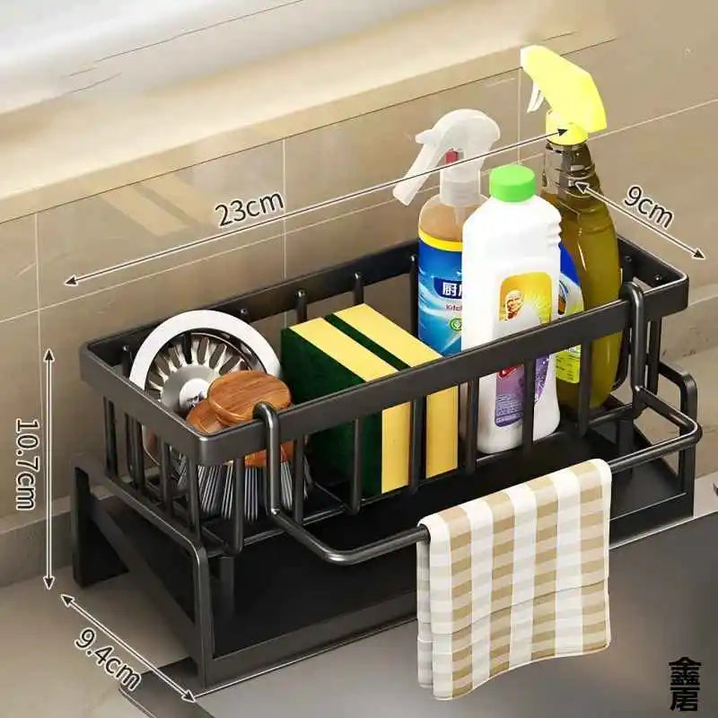 Tap-Mounted Kitchen Sink Spice & Utensil Shelf