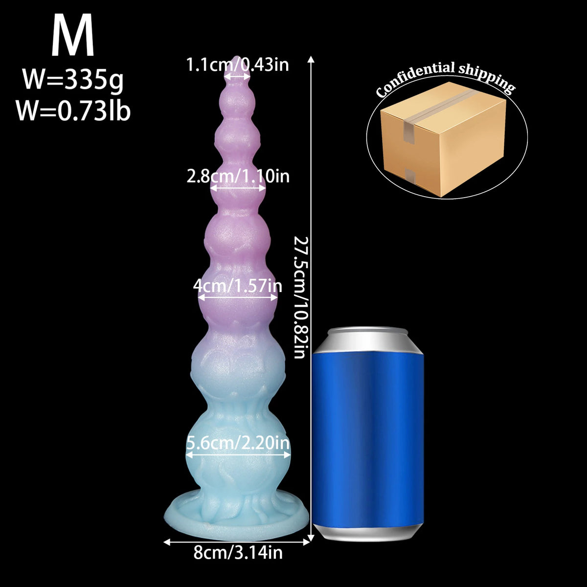 Long Flexible Silicone Anal Bead Plug