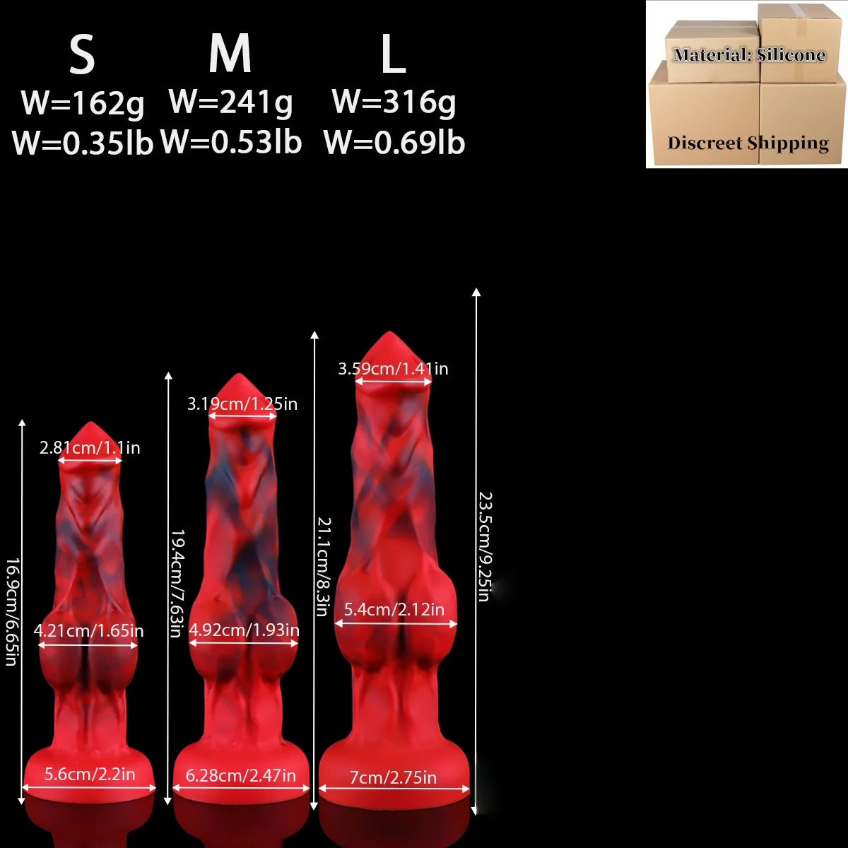 Large Knotted Animal-Style Dildo & Plug