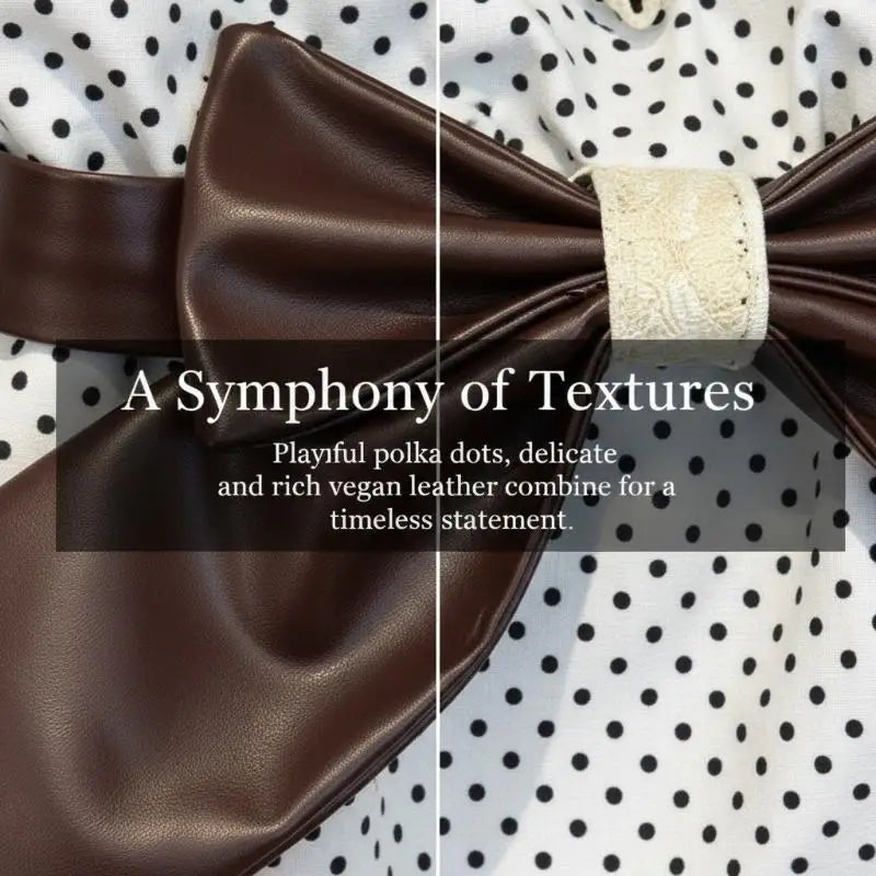 Vintage Polka Dot Bow Shoulder Bag