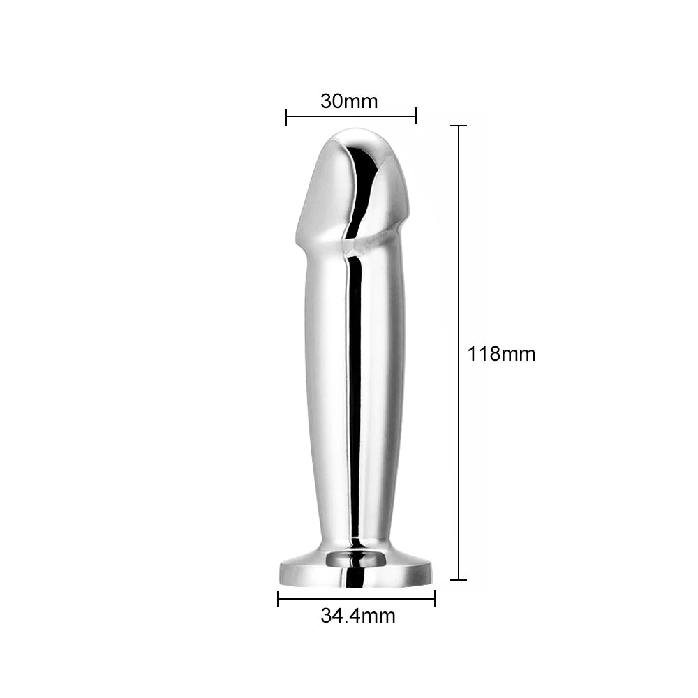 Remote-Control Stainless Steel Vibrating Anal Plug