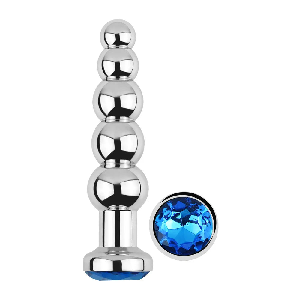 5-Ball Stainless Steel Beaded Anal Plug