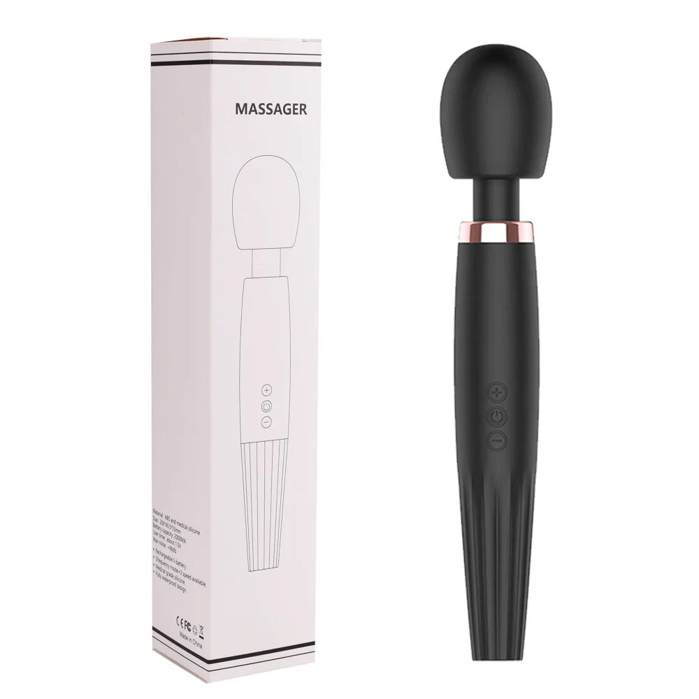 USB-Rechargeable Waterproof Magic Wand Vibrator