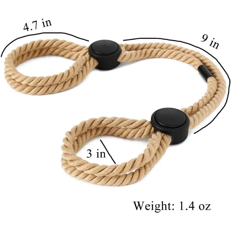 Adjustable BDSM Restraint Rope & Cuff Set