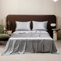 Satin Flat Sheet & Pillowcase Bedding Set