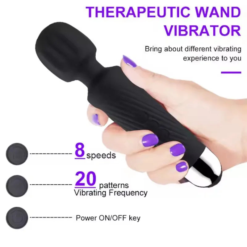 USB-Rechargeable Cordless Mini Wand Vibrator