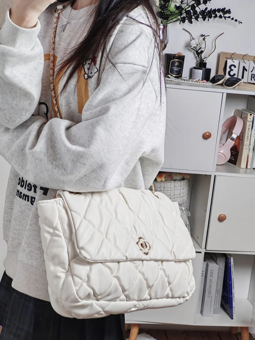 JIAERDI Pink Y2K Shoulder Bag