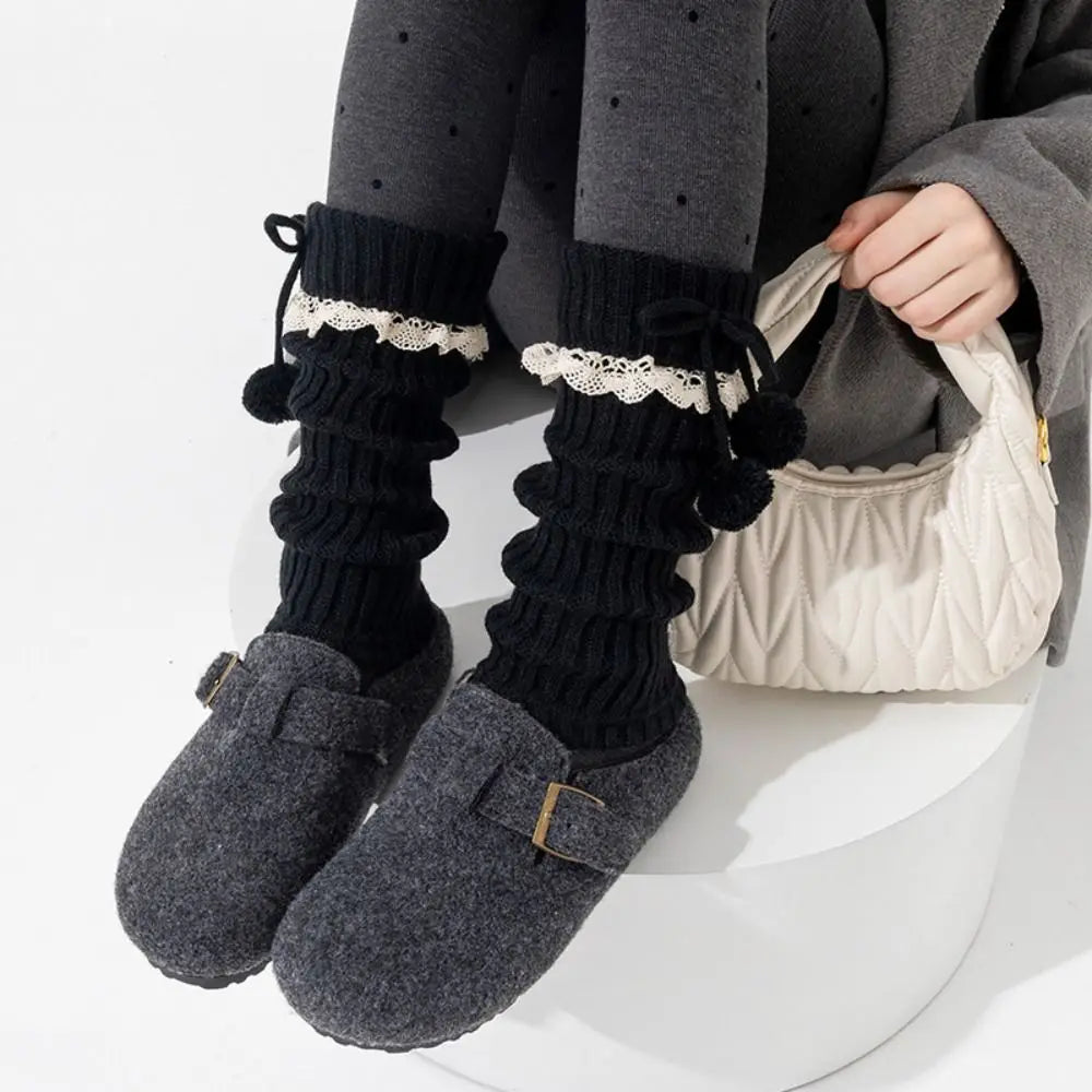 Kawaii Knitted Y2K Mid-Calf Leg Warmers