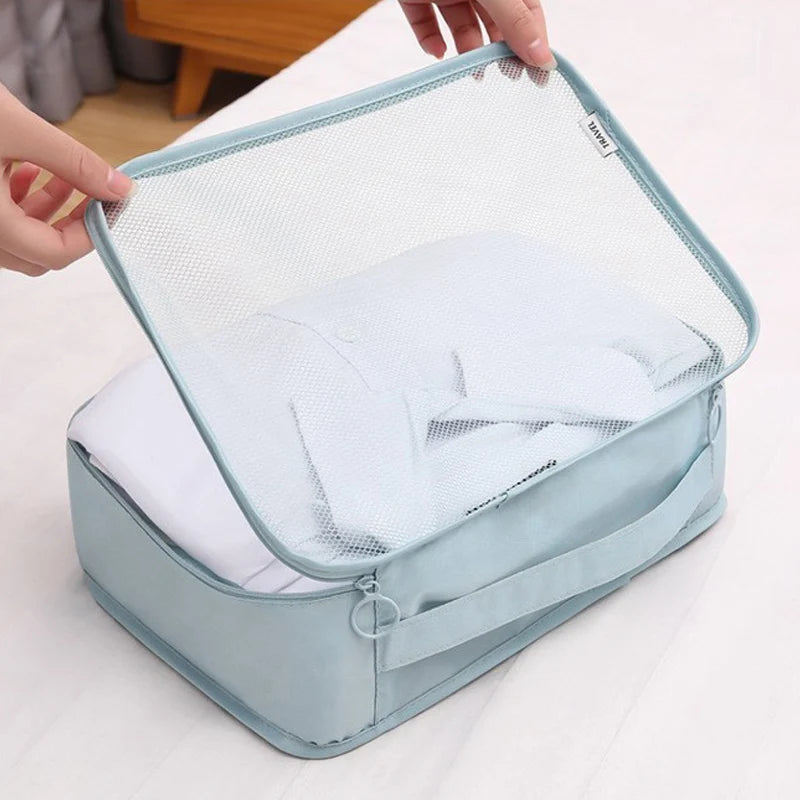 7-Piece Travel Packing Cube Set for Clothes & Shoes