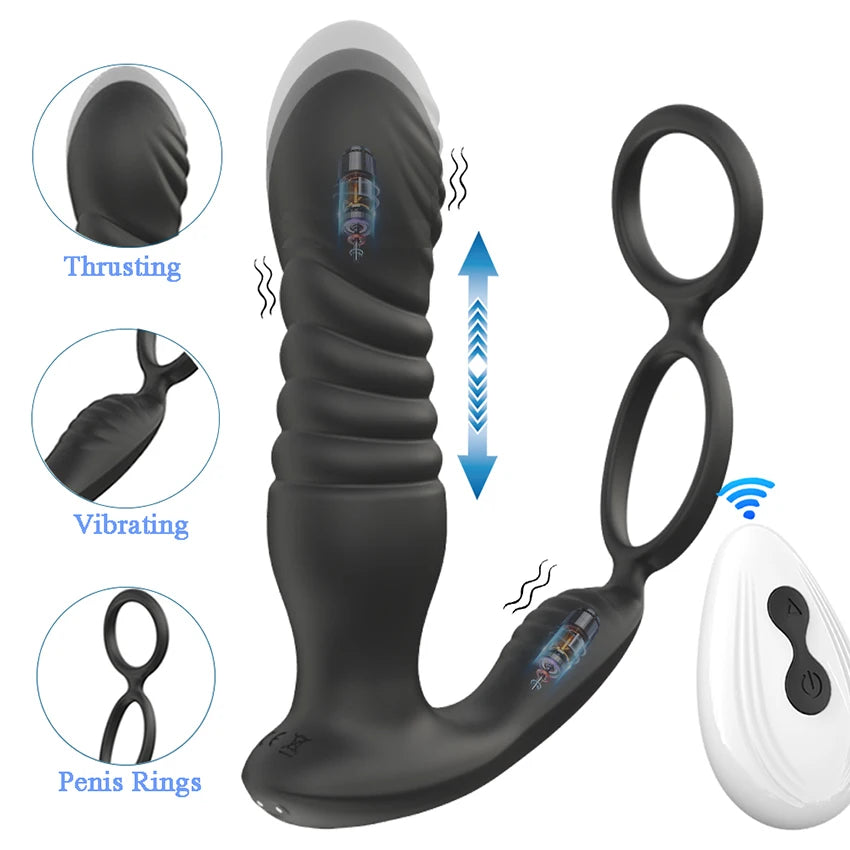 Wireless-Control Vibrating Prostate Massager