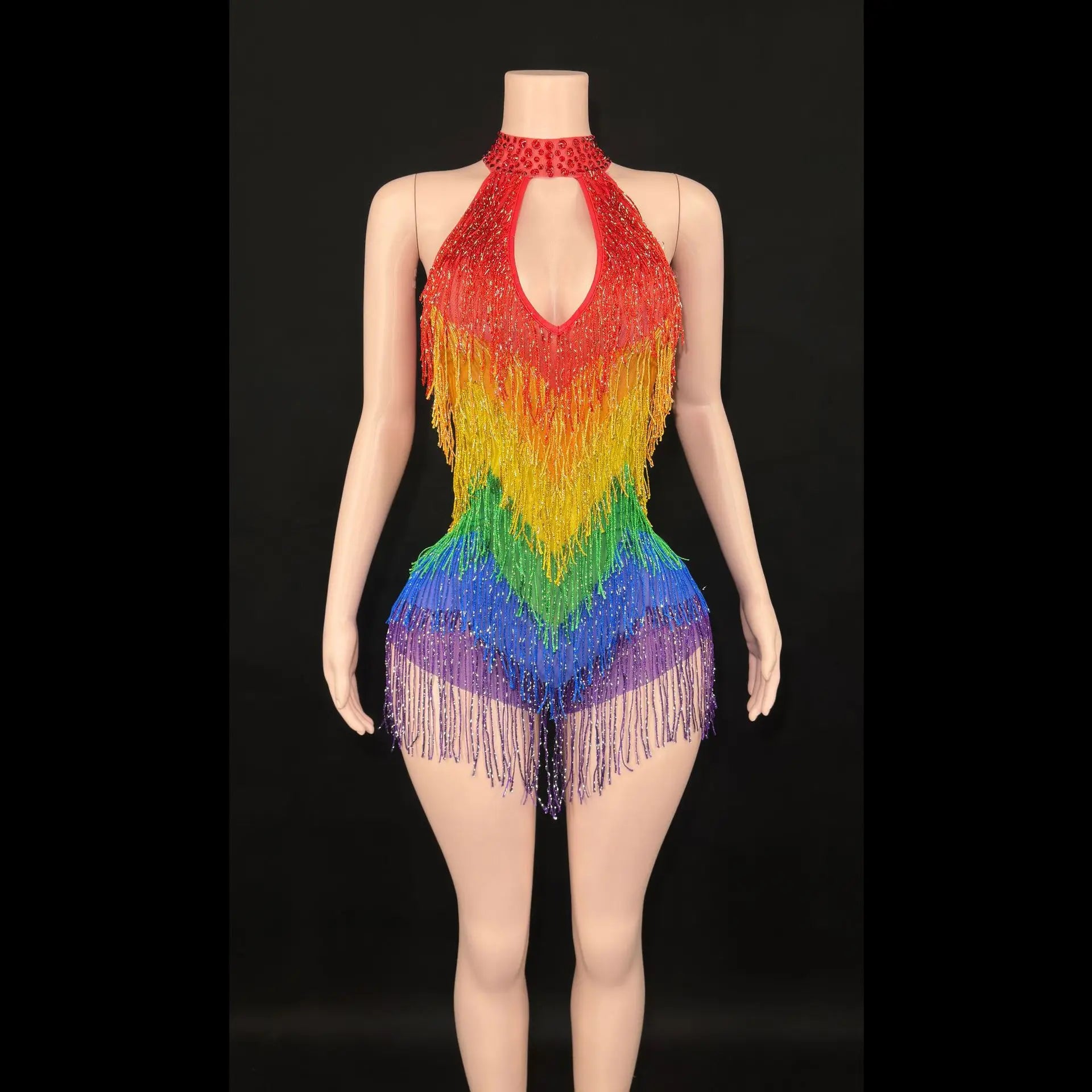 European and American Xia Hongyan Cross-border Flowy Nightclub Glittering Sexy Clothing One-Piece Dress Women's Evening Dress